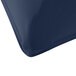 A navy blue Snap Drape spandex table cover on a table.