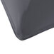 A close up of a grey Snap Drape Contour Table Cover on a table.