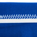 A royal blue spandex table cover with a white background.