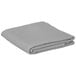A stack of folded light gray Intedge square table covers.
