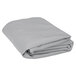 A stack of folded grey Intedge table covers on a white background.