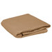 A folded beige Intedge polyester table cover.
