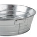 An American Metalcraft galvanized metal tub with a handle.