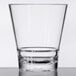 GET S-9-CL Revo 9 oz. Customizable SAN Plastic Stackable Rocks / Old Fashioned Glass - 24/Case