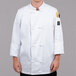 Chef Revival Bronze J050 Unisex White Customizable Chef Coat with Knot Cloth Buttons - 3X Main Thumbnail 1
