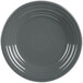 A slate grey Fiesta® luncheon plate with a rim.