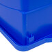 A blue Continental rectangular recycling container with a lid and a slot.