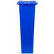 A blue Continental rectangular recycling bin with a lid.
