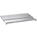 An Advance Tabco stainless steel sliding ice bin cover.