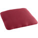 Lancaster Table & Seating 1 3/4" Maroon Fabric Padded Seat for Spoke Back Chair and Barstool Main Thumbnail 3