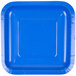 Creative Converting 453147 7" Cobalt Blue Square Paper Plate - 180/Case Main Thumbnail 2