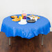 Creative Converting 703147 82" Cobalt Blue OctyRound Disposable Plastic Table Cover - 12/Case Main Thumbnail 1