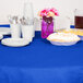 Creative Converting 923147 82" Cobalt Blue OctyRound Tissue / Poly Table Cover - 12/Case Main Thumbnail 4