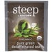 A package of Steep By Bigelow Organic Pure Green Decaffeinated tea bags on a white background.