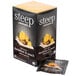 A box of Steep by Bigelow Organic Dandelion and Peach Tea Bags on a counter.