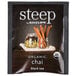 A package of Steep By Bigelow Organic Chai Black Tea Bags on a table.