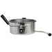 A silver stainless steel Carnival King 8 oz. kettle with a handle.