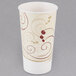 A white Solo paper cold cup with a swirl design.