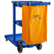 Lavex Janitorial Cleaning Cart / Janitor Cart with 3 Shelves and Vinyl Bag Main Thumbnail 4