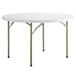 Lancaster Table & Seating 48" Round Heavy-Duty Granite White Plastic Folding Table Main Thumbnail 1