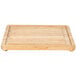 Tablecraft CBW20161L 20" x 16" x 1" Wood Grooved Cutting Board with Non-Slip Legs Main Thumbnail 3