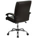 Flash Furniture BT-9076-BRN-GG Mid-Back Espresso Brown Leather Manager's Office Chair with Chrome Finished Base Main Thumbnail 3