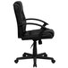 Flash Furniture GO-937M-BK-LEA-GG Mid-Back Black Leather Executive Office Chair with Arms and Spring Tilt Control Main Thumbnail 2