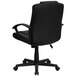 Flash Furniture GO-937M-BK-LEA-GG Mid-Back Black Leather Executive Office Chair with Arms and Spring Tilt Control Main Thumbnail 3