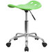 Flash Furniture LF-214A-APPLEGREEN-GG Apple Green Office Stool with Tractor Seat and Chrome Frame Main Thumbnail 3