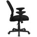 Flash Furniture GO-WY-05-A-GG Mid-Back Black Mesh Computer / Task Chair with Upholstered Seat and Padded Arms Main Thumbnail 2