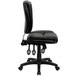 Flash Furniture GO-930F-BK-LEA-GG Mid-Back Black Multi-Functional Ergonomic Leather Office Chair / Task Chair Main Thumbnail 2
