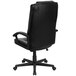 A Flash Furniture black leather high-back office chair with wheels.