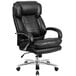 Flash Furniture GO-2078-LEA-GG High-Back Black Leather Intensive-Use Multi-Shift Swivel Office Chair with Headrest and Loop Arms Main Thumbnail 1