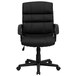 Flash Furniture GO-1004-BK-LEA-GG Mid-Back Black Leather Office Chair with Arms and Spring Tilt Control Main Thumbnail 4