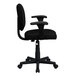 Flash Furniture BT-660-1-BK-GG Mid-Back Black Ergonomic Office Chair / Task Chair with Adjustable Arms Main Thumbnail 2