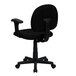 Flash Furniture BT-660-1-BK-GG Mid-Back Black Ergonomic Office Chair / Task Chair with Adjustable Arms Main Thumbnail 3