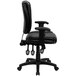 Flash Furniture GO-930F-BK-LEA-ARMS-GG Mid-Back Black Multi-Functional Ergonomic Leather Office Chair / Task Chair with Arms Main Thumbnail 2