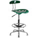 Flash Furniture LF-215-GREEN-GG Green Drafting Stool with Tractor Seat and Chrome Frame Main Thumbnail 1