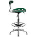Flash Furniture LF-215-GREEN-GG Green Drafting Stool with Tractor Seat and Chrome Frame Main Thumbnail 2