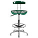 Flash Furniture LF-215-GREEN-GG Green Drafting Stool with Tractor Seat and Chrome Frame Main Thumbnail 4