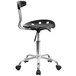 Flash Furniture LF-214-BLK-GG Black Office / Task Chair with Tractor Seat and Chrome Frame Main Thumbnail 2
