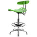 Flash Furniture LF-215-APPLEGREEN-GG Apple Green Drafting Stool with Tractor Seat and Chrome Frame Main Thumbnail 3