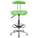 Flash Furniture LF-215-APPLEGREEN-GG Apple Green Drafting Stool with Tractor Seat and Chrome Frame Main Thumbnail 4