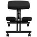 Flash Furniture WL-1420-GG Black Ergonomic Mobile Kneeling Office Chair with Black Steel Frame Main Thumbnail 4