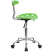 Flash Furniture LF-214-SPICYLIME-GG Spicy Lime Office / Task Chair with Tractor Seat and Chrome Frame Main Thumbnail 2