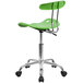 Flash Furniture LF-214-SPICYLIME-GG Spicy Lime Office / Task Chair with Tractor Seat and Chrome Frame Main Thumbnail 3