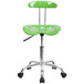 Flash Furniture LF-214-SPICYLIME-GG Spicy Lime Office / Task Chair with Tractor Seat and Chrome Frame Main Thumbnail 4