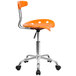 Flash Furniture LF-214-ORANGEYELLOW-GG Orange Office / Task Chair with Tractor Seat and Chrome Frame Main Thumbnail 2