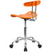 Flash Furniture LF-214-ORANGEYELLOW-GG Orange Office / Task Chair with Tractor Seat and Chrome Frame Main Thumbnail 3