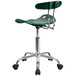 Flash Furniture LF-214-GREEN-GG Green Office / Task Chair with Tractor Seat and Chrome Frame Main Thumbnail 3